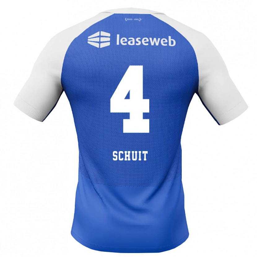 Danxen Mulher Camisola Henk Schuit #4 Dodgerblue Vermelho Branco Alternativa 2026/27 Camisa Brasil
