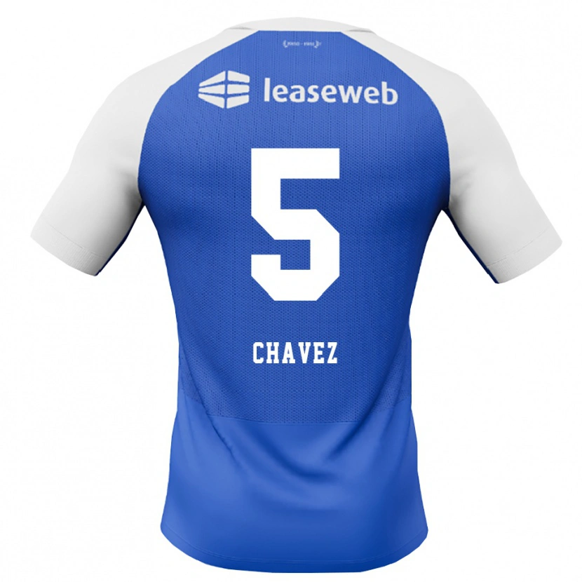 Danxen Mulher Camisola Mateo Chávez #5 Dodgerblue Vermelho Branco Alternativa 2026/27 Camisa Brasil