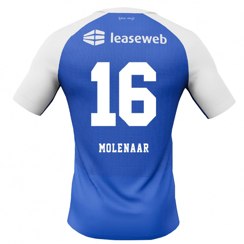 Danxen Mulher Camisola Finn Molenaar #16 Dodgerblue Vermelho Branco Alternativa 2026/27 Camisa Brasil