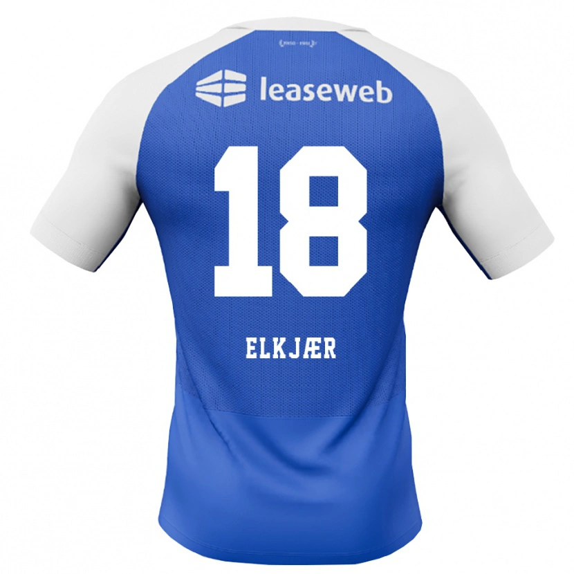 Danxen Mulher Camisola Frej Elkjær #18 Dodgerblue Vermelho Branco Alternativa 2026/27 Camisa Brasil