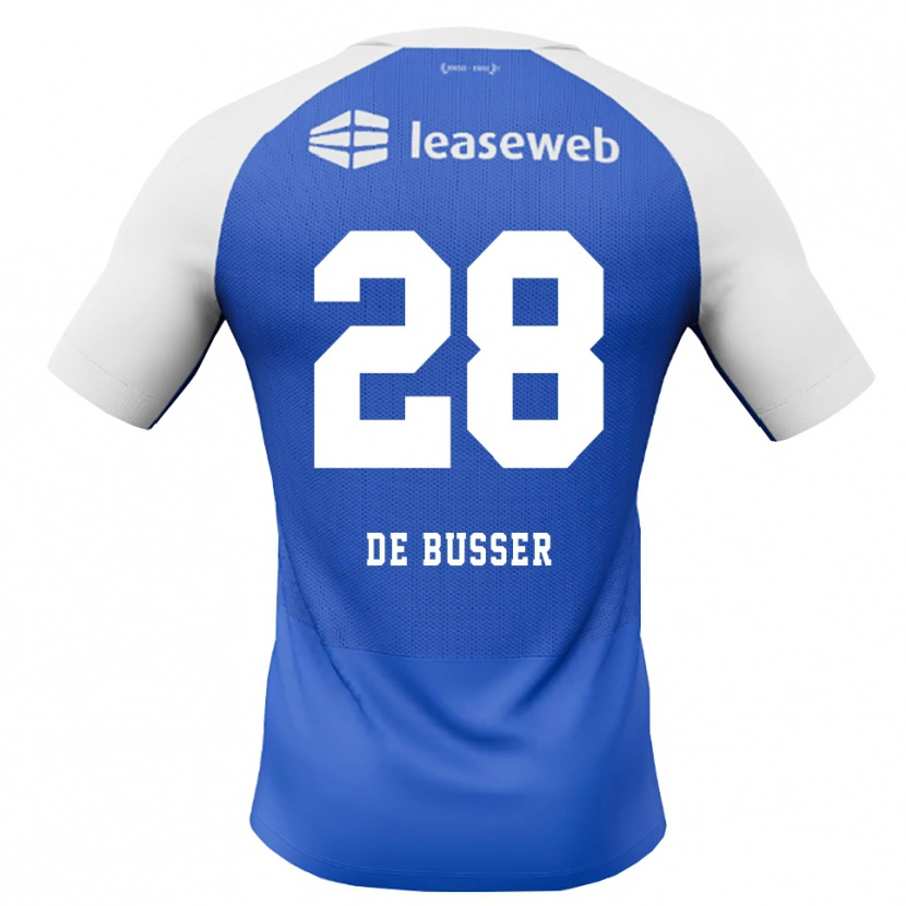 Danxen Mulher Camisola Jari De Busser #28 Dodgerblue Vermelho Branco Alternativa 2026/27 Camisa Brasil
