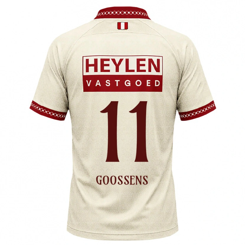 Danxen Mulher Camisola Mattias Goossens #11 Beige Vermelho Alternativa 2026/27 Camisa Brasil