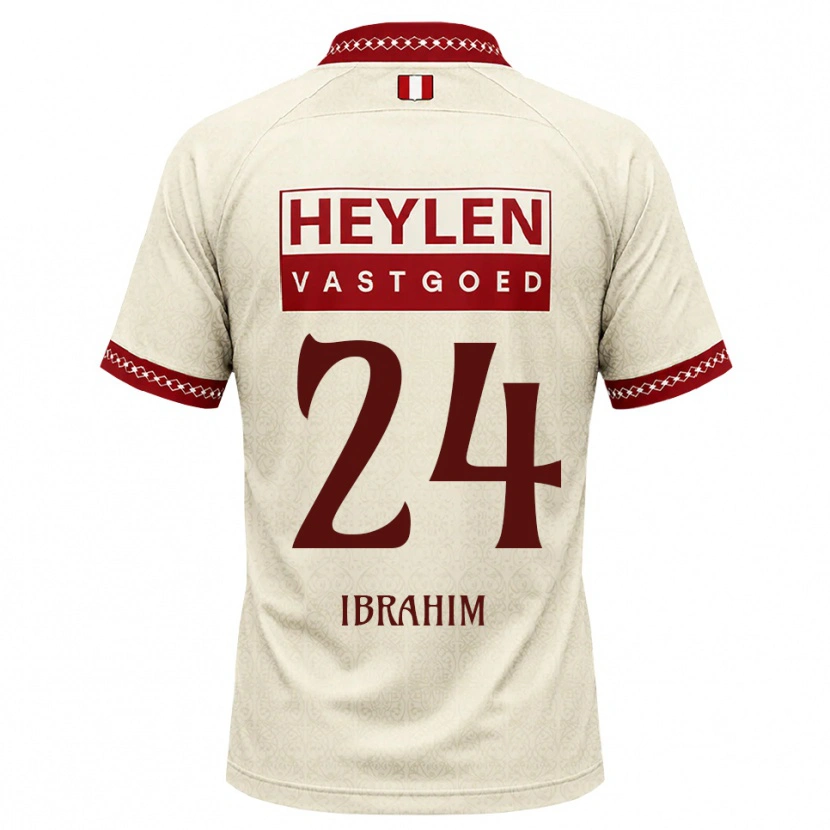 Danxen Mulher Camisola Aaron Ibrahim #24 Beige Vermelho Alternativa 2026/27 Camisa Brasil