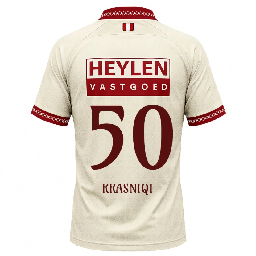Danxen Mulher Camisola Laurit Krasniqi #50 Beige Vermelho Alternativa 2026/27 Camisa Brasil