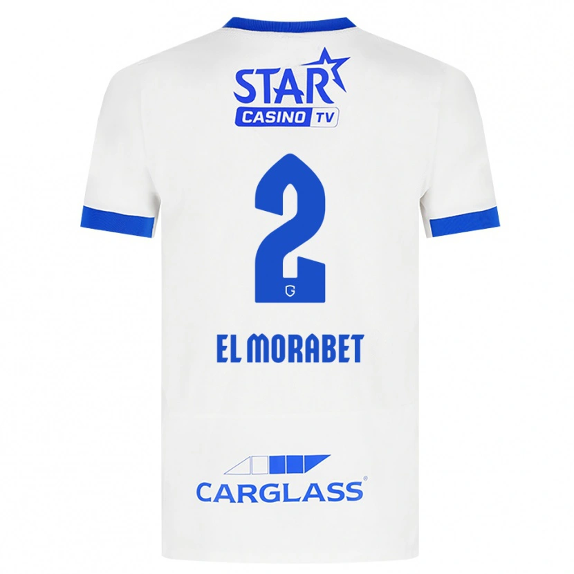 Danxen Mulher Camisola Sami El Morabet #2 Branco Azul Alternativa 2026/27 Camisa Brasil