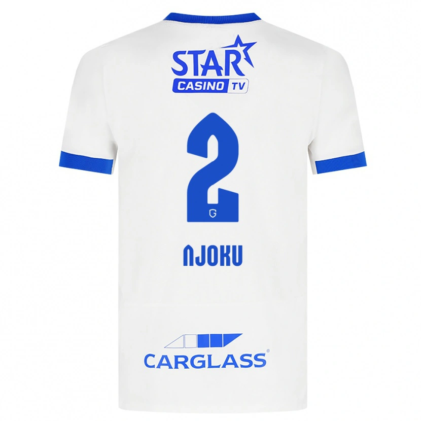 Danxen Mulher Camisola Junior Njoku #2 Branco Azul Alternativa 2026/27 Camisa Brasil