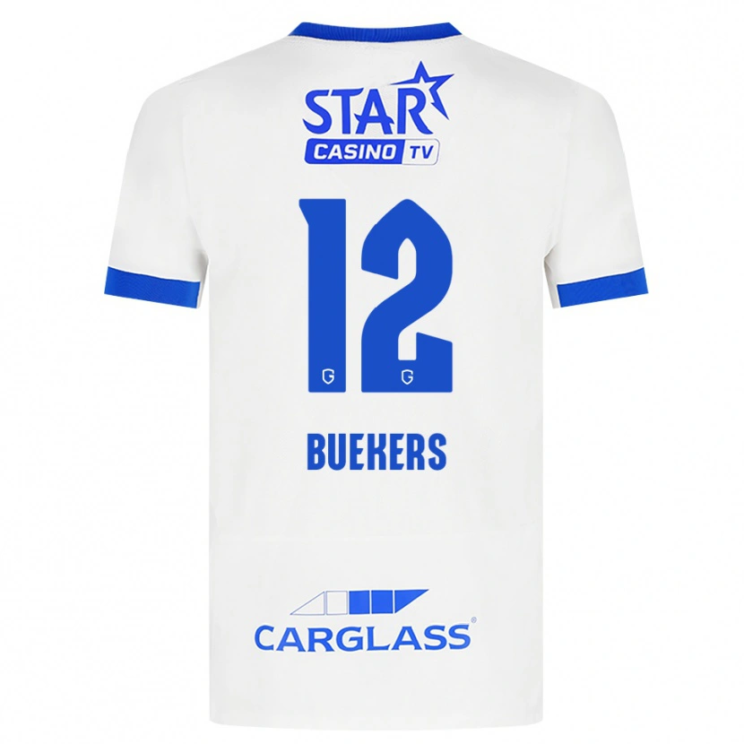 Danxen Mulher Camisola Maxime Buekers #12 Branco Azul Alternativa 2026/27 Camisa Brasil