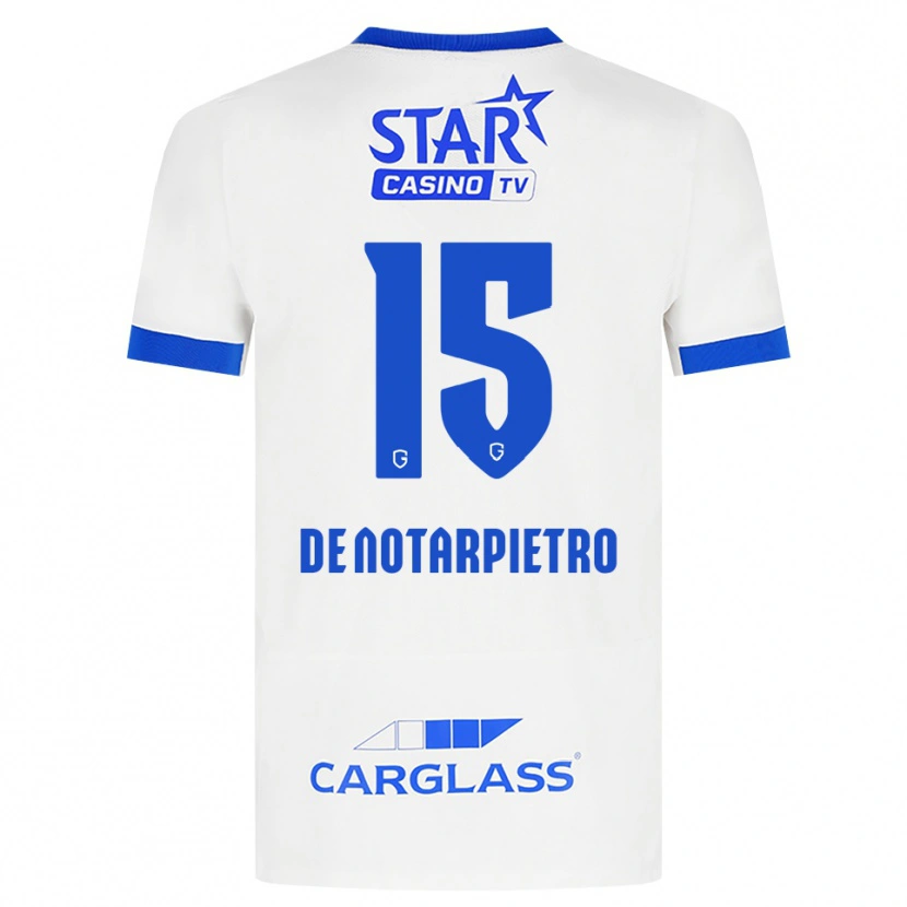 Danxen Mulher Camisola Matteo De Notarpietro #15 Branco Azul Alternativa 2026/27 Camisa Brasil
