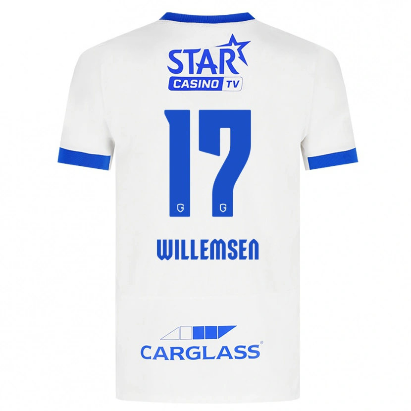 Danxen Mulher Camisola Wout Willemsen #17 Branco Azul Alternativa 2026/27 Camisa Brasil