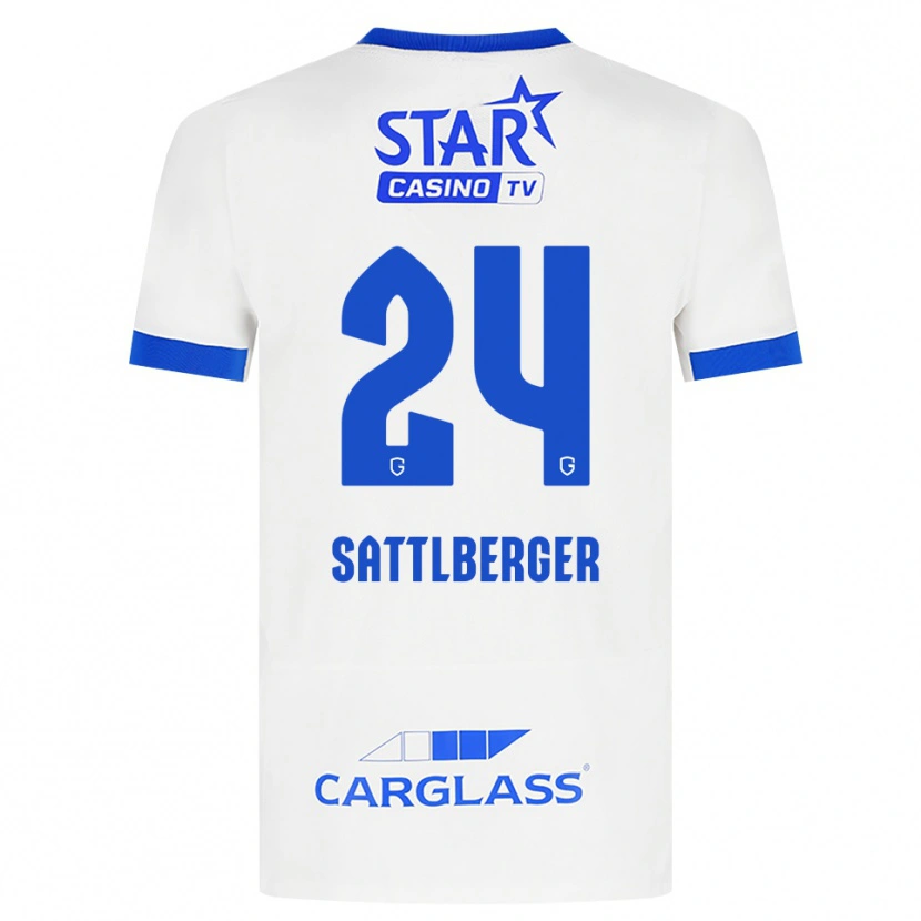 Danxen Mulher Camisola Nikolas Sattlberger #24 Branco Azul Alternativa 2026/27 Camisa Brasil