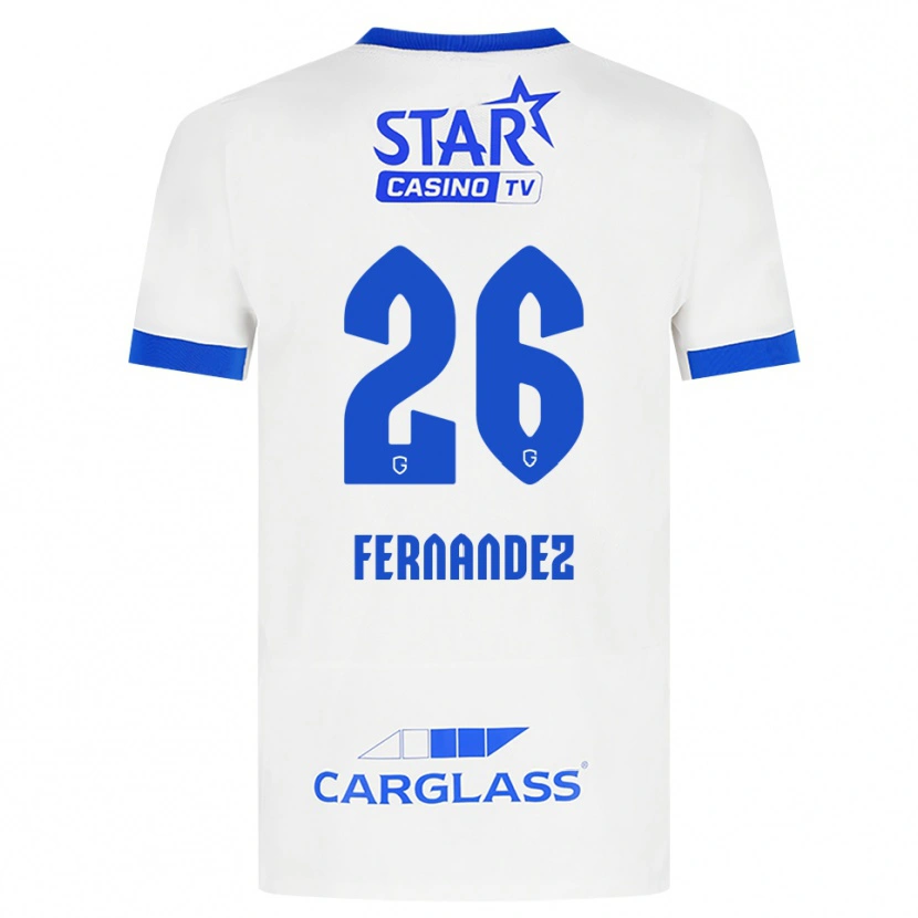 Danxen Mulher Camisola Elias Gonzalez Fernandez #26 Branco Azul Alternativa 2026/27 Camisa Brasil