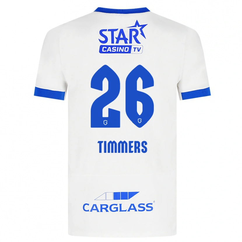 Danxen Mulher Camisola Sebastiaan Timmers #26 Branco Azul Alternativa 2026/27 Camisa Brasil