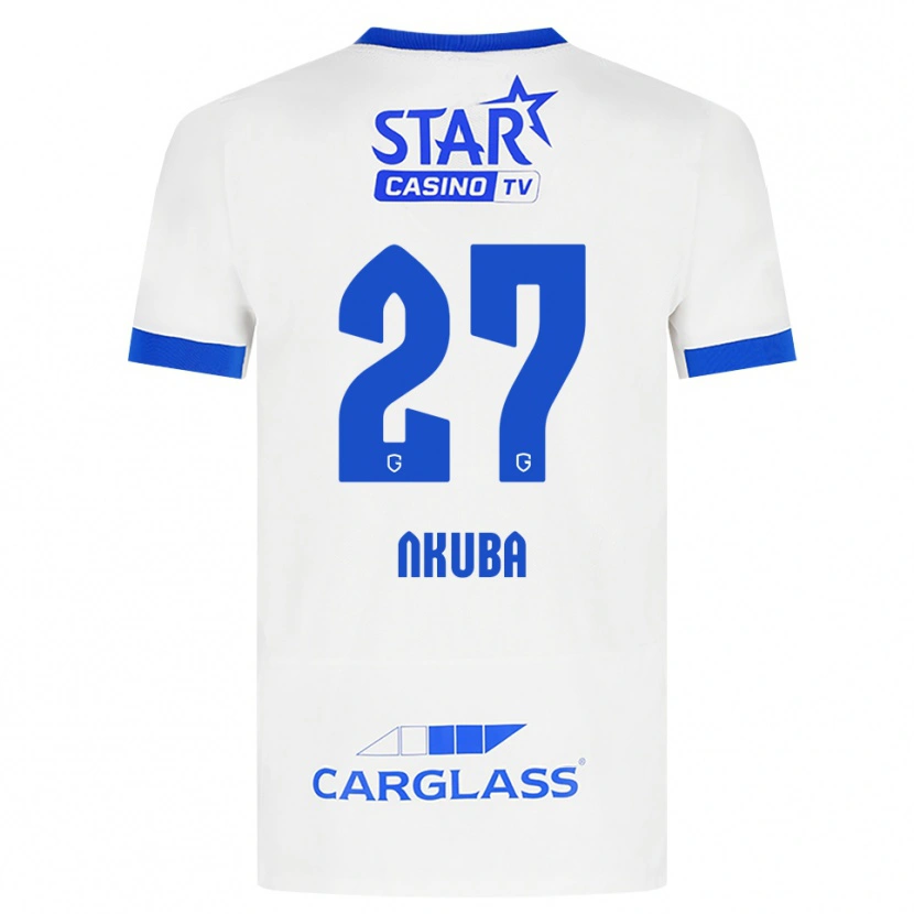 Danxen Mulher Camisola Ken Nkuba #27 Branco Azul Alternativa 2026/27 Camisa Brasil