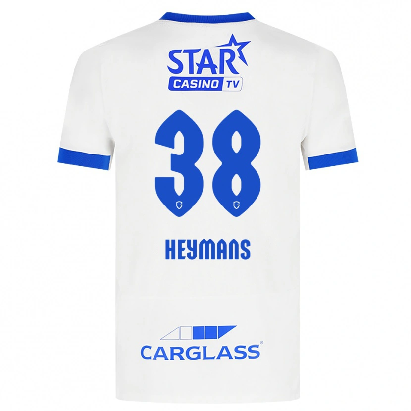 Danxen Mulher Camisola Daan Heymans #38 Branco Azul Alternativa 2026/27 Camisa Brasil
