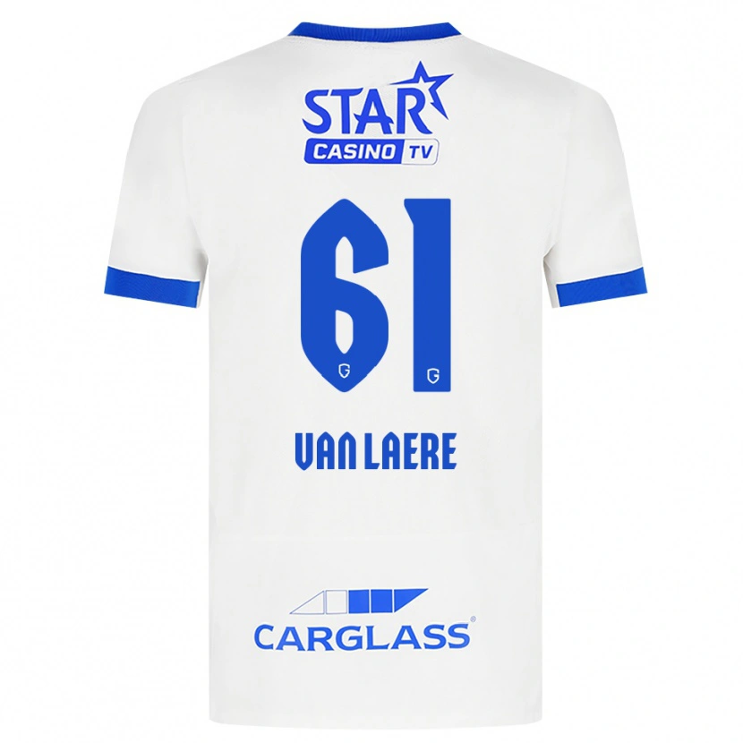 Danxen Mulher Camisola Daan Van Laere #61 Branco Azul Alternativa 2026/27 Camisa Brasil