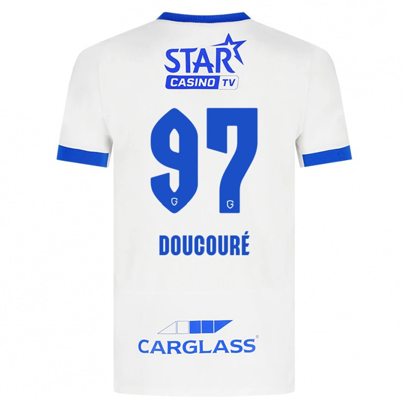 Danxen Mulher Camisola Emile Doucouré #97 Branco Azul Alternativa 2026/27 Camisa Brasil