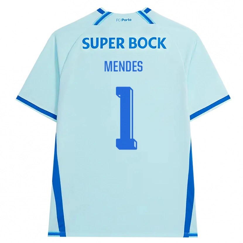Danxen Mulher Camisola Francisco Mendes #1 Lightcyan Azul Terceiro 2026/27 Camisa Brasil
