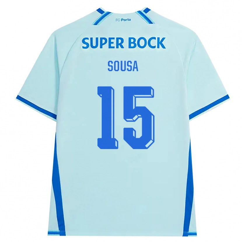 Danxen Mulher Camisola Vasco Sousa #15 Lightcyan Azul Terceiro 2026/27 Camisa Brasil