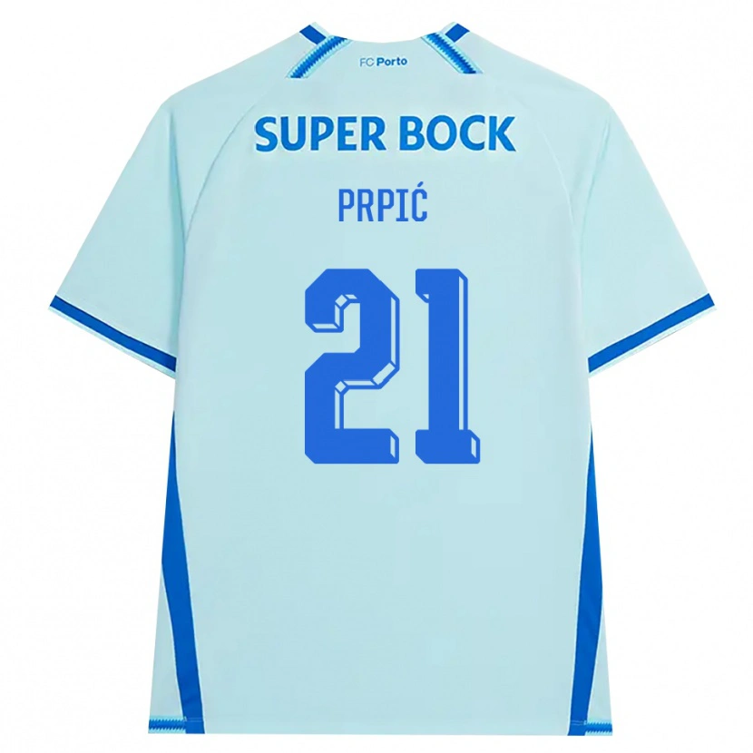 Danxen Mulher Camisola Dominik Prpić #21 Lightcyan Azul Terceiro 2026/27 Camisa Brasil