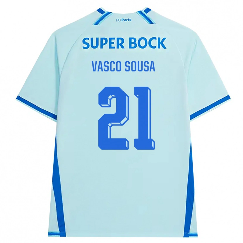 Danxen Mulher Camisola Vasco Sousa #21 Lightcyan Azul Terceiro 2026/27 Camisa Brasil