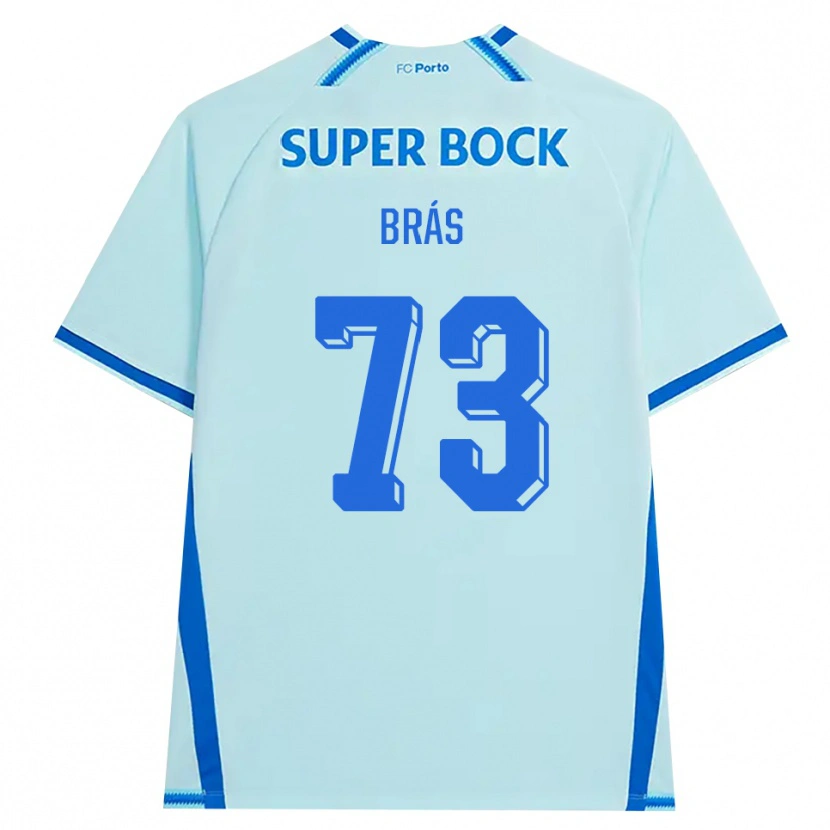 Danxen Mulher Camisola Gabriel Brás #73 Lightcyan Azul Terceiro 2026/27 Camisa Brasil