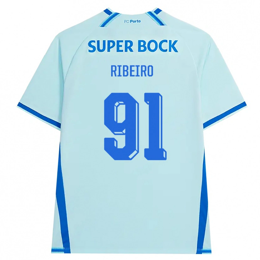 Danxen Mulher Camisola Gonçalo Ribeiro #91 Lightcyan Azul Terceiro 2026/27 Camisa Brasil