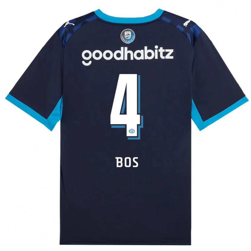 Danxen Mulher Camisola Floris Bos #4 Dodgerblue Royalblue Terceiro 2026/27 Camisa Brasil