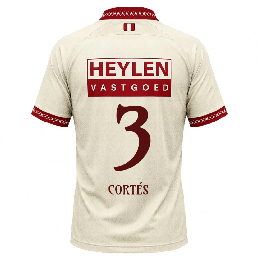 Danxen Mulher Camisola Álvaro Cortés #3 Beige Vermelho Alternativa 2026/27 Camisa Brasil