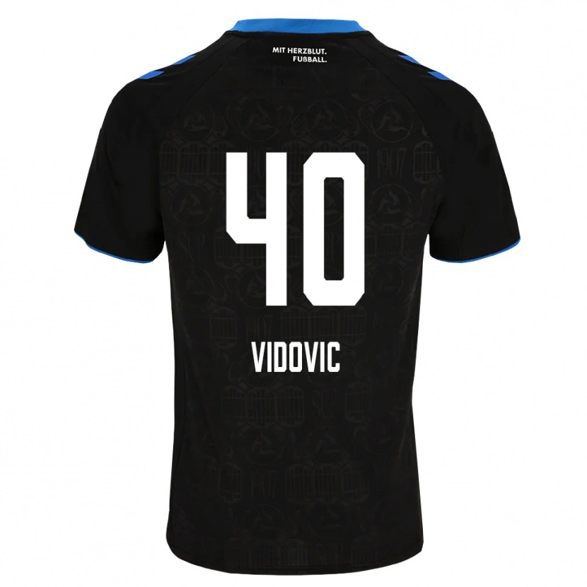 Danxen Mulher Camisola Gabriel Vidovic #40 Preto Branco Vermelho Principal 2026/27 Camisa Brasil