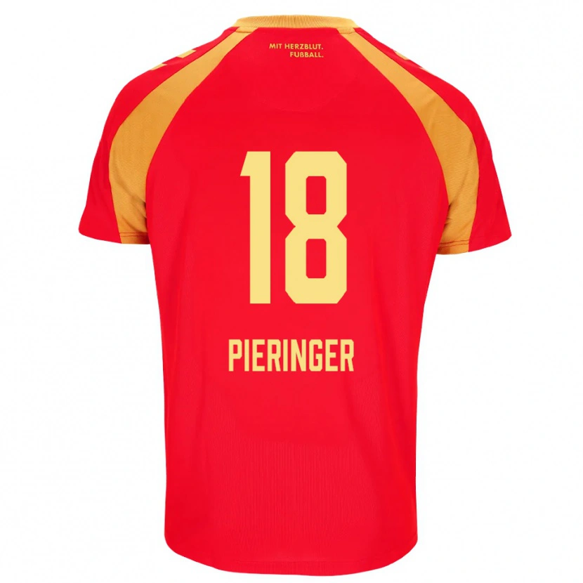Danxen Mulher Camisola Marvin Pieringer #18 Vermelho Laranja Preto Alternativa 2026/27 Camisa Brasil