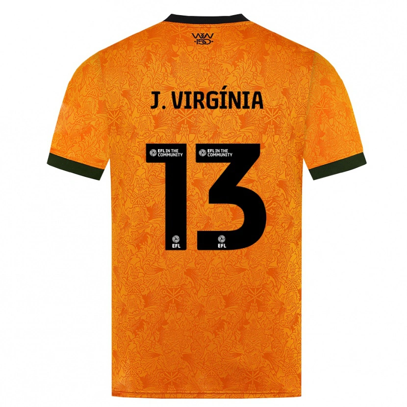 Danxen Criança Camisola João Virgínia #13 Laranja Preto Principal 2026/27 Camisa Brasil