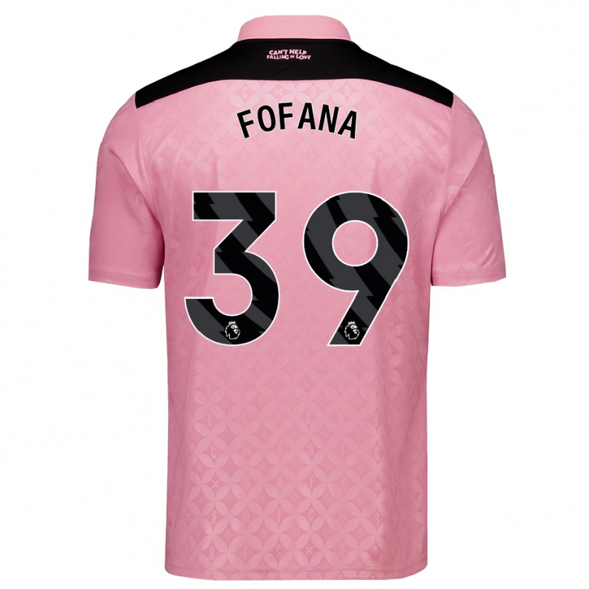 Danxen Criança Camisola Malick Fofana #39 Lightpink Preto Alternativa 2026/27 Camisa Brasil