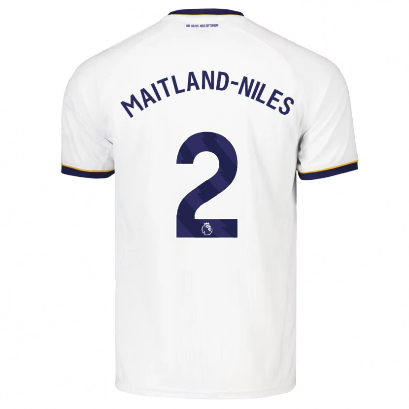 Danxen Criança Camisola Ainsley Maitland-Niles #2 Midnightblue Branco Amarelo Alternativa 2026/27 Camisa Brasil