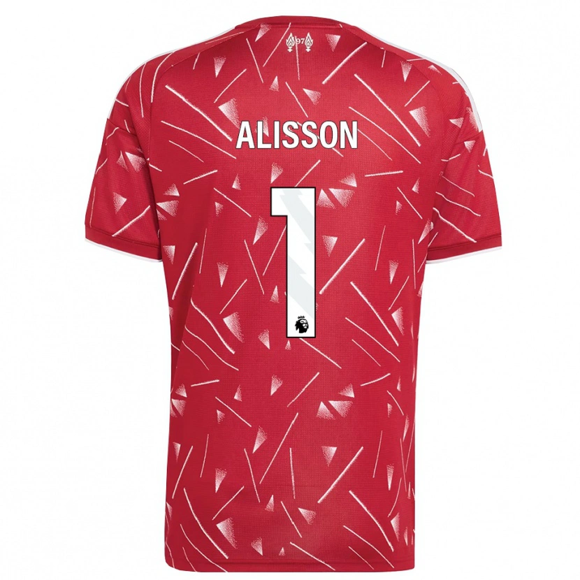 Danxen Criança Camisola Alisson Ramses Becker #1 Branco Vermelho Principal 2026/27 Camisa Brasil