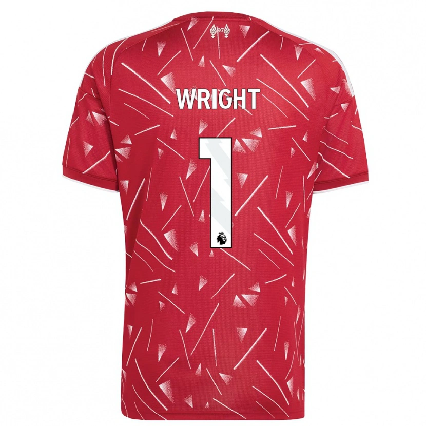 Danxen Criança Camisola Matty Wright #1 Branco Vermelho Principal 2026/27 Camisa Brasil