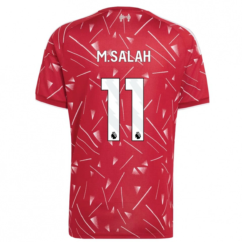 Danxen Criança Camisola Mohamed Salah #11 Branco Vermelho Principal 2026/27 Camisa Brasil