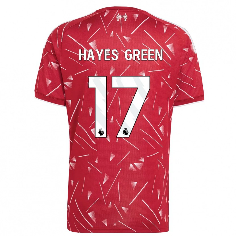 Danxen Criança Camisola Charlie Hayes-Green #17 Branco Vermelho Principal 2026/27 Camisa Brasil