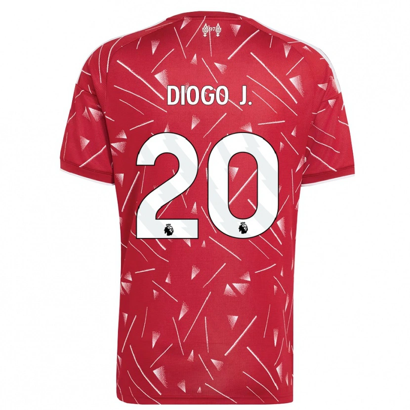 Danxen Criança Camisola Diogo Jota #20 Branco Vermelho Principal 2026/27 Camisa Brasil