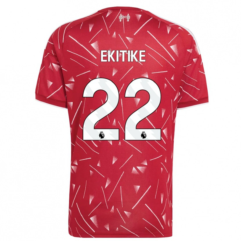 Danxen Criança Camisola Hugo Ekitiké #22 Branco Vermelho Principal 2026/27 Camisa Brasil