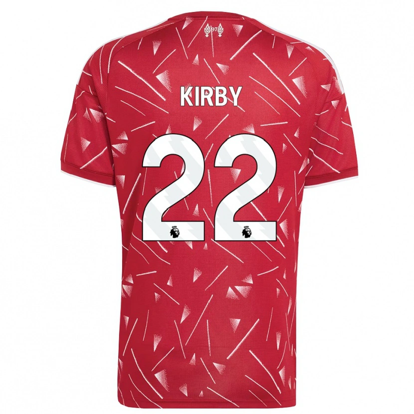 Danxen Criança Camisola Faye Kirby #22 Branco Vermelho Principal 2026/27 Camisa Brasil