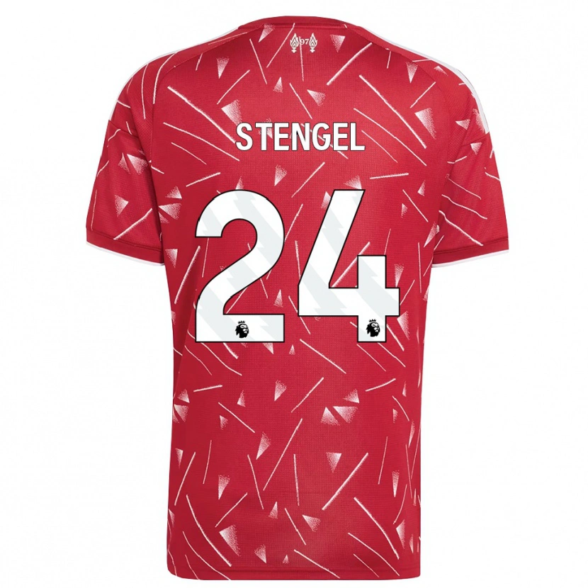 Danxen Criança Camisola Katie Stengel #24 Branco Vermelho Principal 2026/27 Camisa Brasil