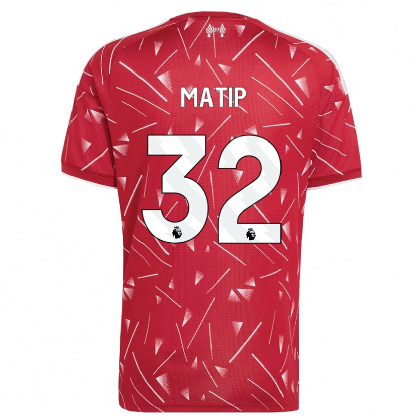 Danxen Criança Camisola Joel Matip #32 Branco Vermelho Principal 2026/27 Camisa Brasil