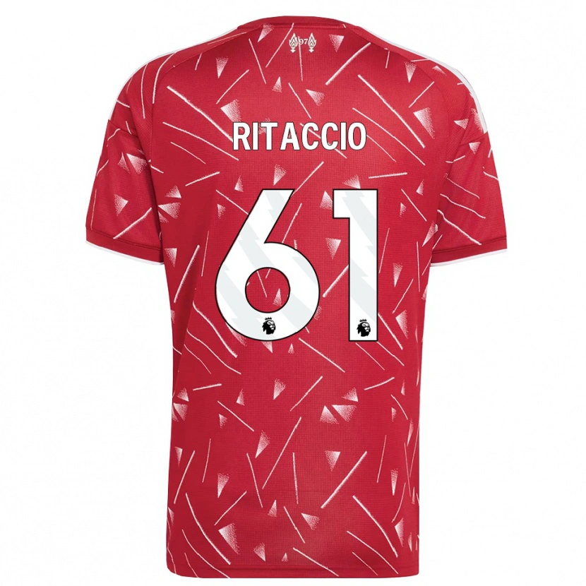 Danxen Criança Camisola Matteo Ritaccio #61 Branco Vermelho Principal 2026/27 Camisa Brasil
