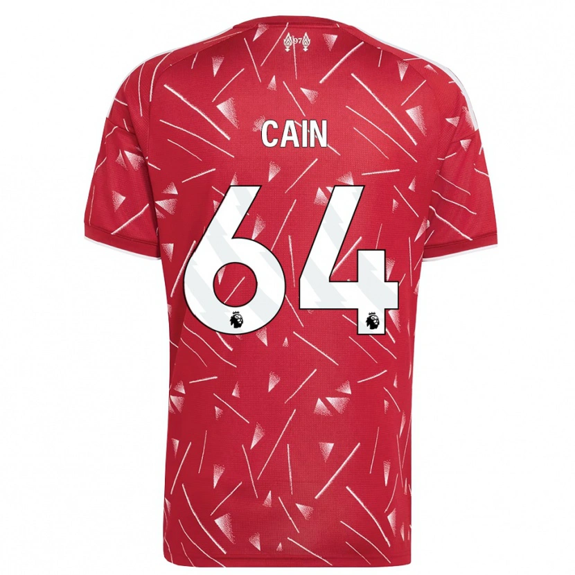 Danxen Criança Camisola Jake Cain #64 Branco Vermelho Principal 2026/27 Camisa Brasil