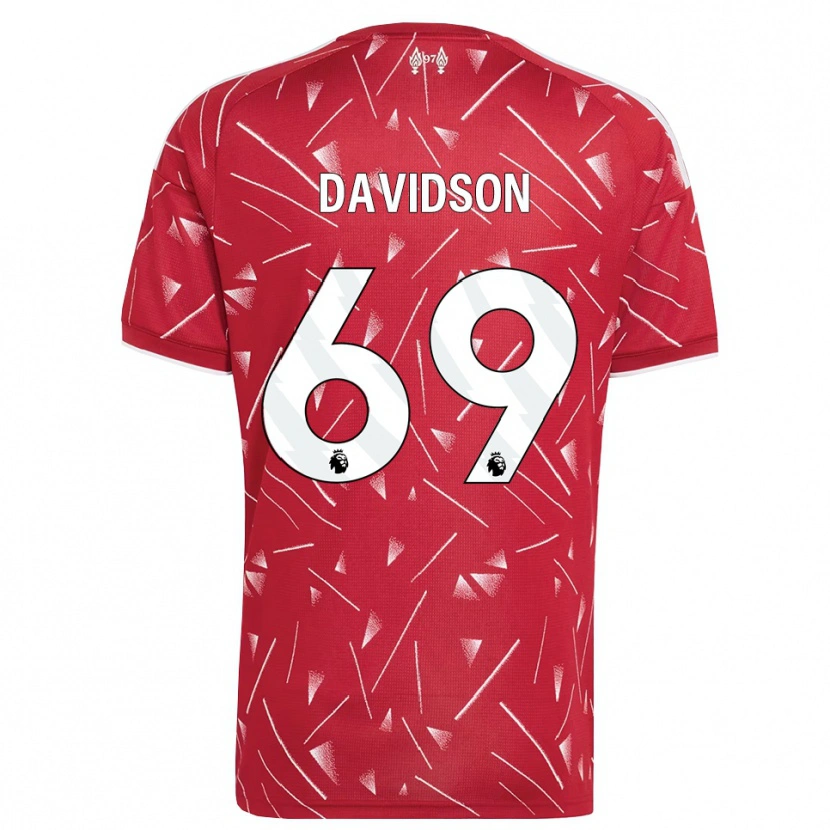 Danxen Criança Camisola Josh Davidson #69 Branco Vermelho Principal 2026/27 Camisa Brasil