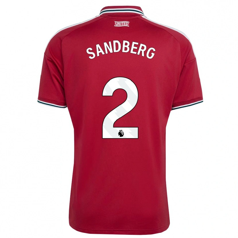 Danxen Criança Camisola Anna Sandberg #2 Vermelho Amarelo Branco Principal 2026/27 Camisa Brasil
