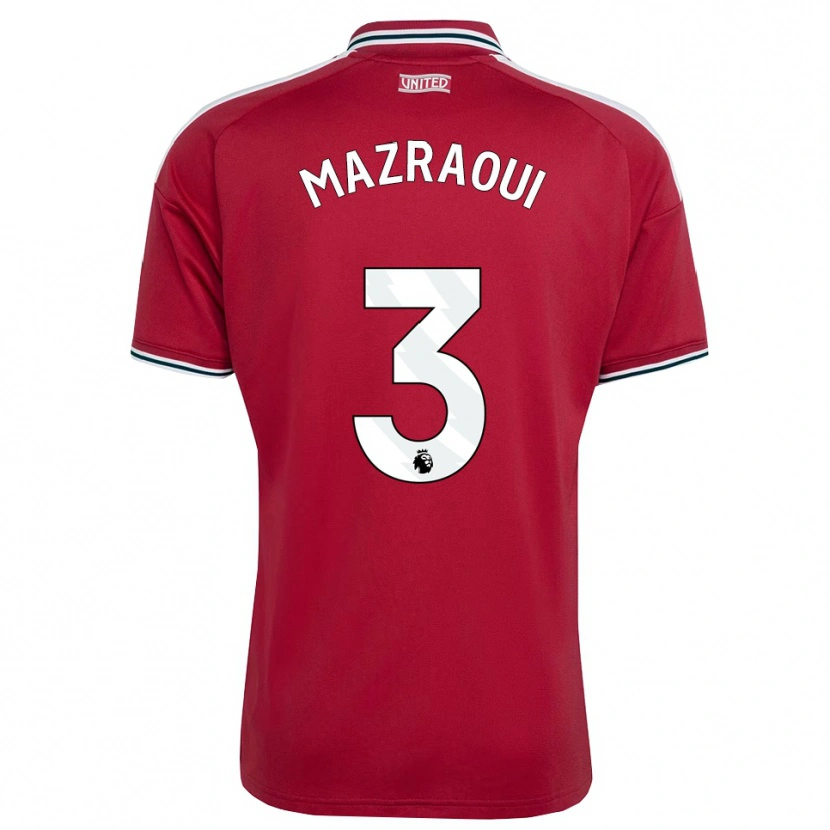 Danxen Criança Camisola Noussair Mazraoui #3 Vermelho Amarelo Branco Principal 2026/27 Camisa Brasil