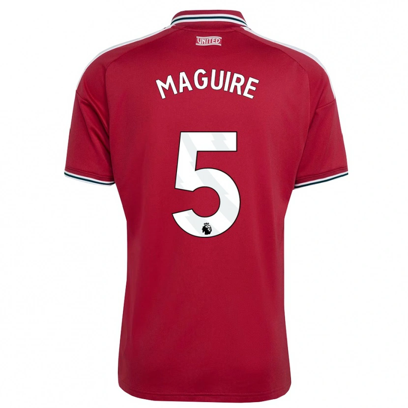 Danxen Criança Camisola Harry Maguire #5 Vermelho Amarelo Branco Principal 2026/27 Camisa Brasil