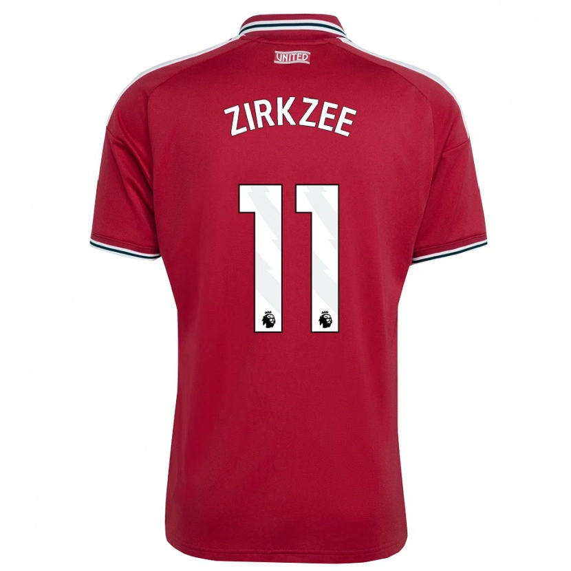 Danxen Criança Camisola Joshua Zirkzee #11 Vermelho Amarelo Branco Principal 2026/27 Camisa Brasil