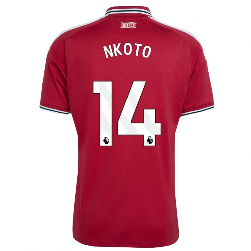 Danxen Criança Camisola Bassirou Nkoto #14 Vermelho Amarelo Branco Principal 2026/27 Camisa Brasil